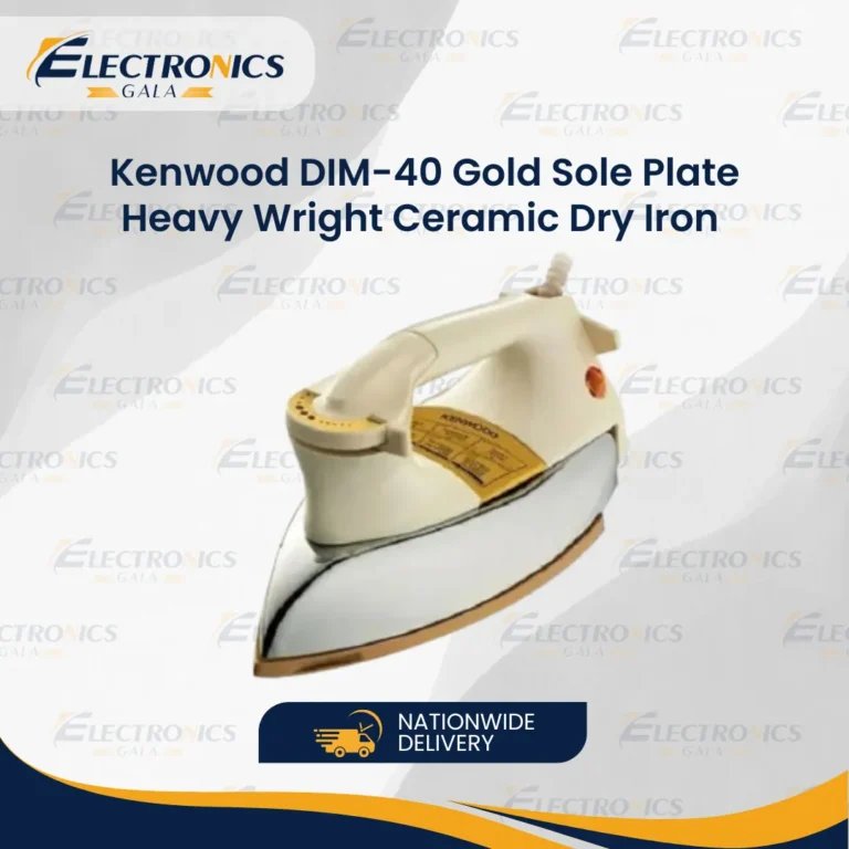 Kenwood DIM-40 Gold Sole Plate Heavy Wright Ceramic Dry Iron