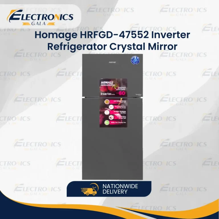 Homage HRFGD-47552 Inverter Refrigerator Crystal Mirror 15 CFT