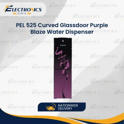 PEL 525 Curved Glassdoor Purple Blaze Water Dispenser