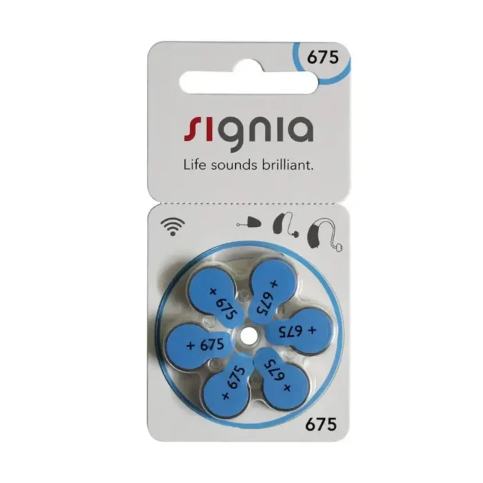 Signia Hearing Aids Battery - Size +675 Blue - Image 1